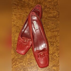 Alfani Women's Red Leather Flats